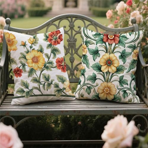 Outdoor Kissen Wetterfest Gelb Kissenbezugen 65x65cm 2 Stück Kissenhüllen Sommerblumen Dekokissen Leinen Doppelseitiger Gartenkissen Zierpolster für Outdoor Deko Heim Sofa Terrasse Bauernhaus yw-589 Outdoor Kissen Wetterfest Gelb Kissenbezugen 65x65cm 2 Stück Kissenhüllen Sommerblumen Dekokissen Leinen Doppelseitiger Gartenkissen Zierpolster für Outdoor Deko Heim Sofa Terrasse Bauernhaus yw-589 von zcscgtrhe