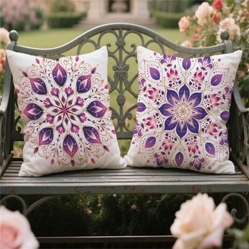 Outdoor Kissen Wetterfest Violett Kissenbezugen 55x55cm 2 Stück Kissenhüllen Böhmisch Dekokissen Leinen Doppelseitiger Gartenkissen Zierpolster für Outdoor Deko Heim Sofa Terrasse Bauernhaus yw-983 Outdoor Kissen Wetterfest Violett Kissenbezugen 55x55cm 2 Stück Kissenhüllen Böhmisch Dekokissen Leinen Doppelseitiger Gartenkissen Zierpolster für Outdoor Deko Heim Sofa Terrasse Bauernhaus yw-983 von zcscgtrhe