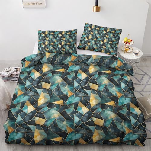 zcwl Geometrische Bettwäsche 155x200 Sommer, Abstrakt Bettbezug Set 2 teilig, Weiche Kuschelige Mikrofaser Bettwäsche-Sets, Wendebettwäsche und 1 Kissenbezug 80x80 mit Reißverschluss zcwl Geometrische Bettwäsche 155x200 Sommer, Abstrakt Bettbezug Set 2 teilig, Weiche Kuschelige Mikrofaser Bettwäsche-Sets, Wendebettwäsche und 1 Kissenbezug 80x80 mit Reißverschluss von zcwl