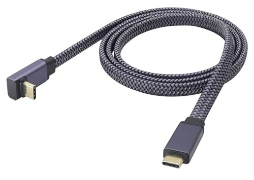 zdyCGTime 10Gbps Webst USB C 3.1 öffentlich 90 Grad nach oben gebogen USB Typ C öffentlich 60W Schnellladekabel und 4K60Hz Video-Datenübertragungskabel, Uhren und so weiter. (1 Meter) von zdyCGTime