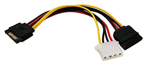 zdyCGTime 15-Pin SATA Stecker auf Molex 4-Pin + 15 Stromkabel für IDE auf Serial ATA SATA Festplatte von zdyCGTime