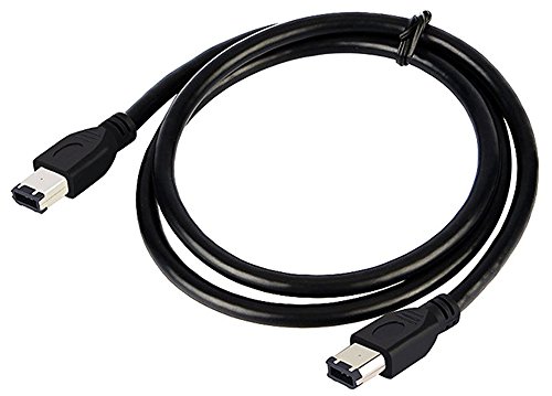 zdyCGTime 3,3 FT 6 Pin auf 6 Pin Firewire DV iLink Stecker auf Stecker IEEE 1394 Kabel Kompatibel mit PC, FireWire, SUN, Sony iLink und allen IEEE-1394b Peripheriegeräten. (Schwarz) von zdyCGTime