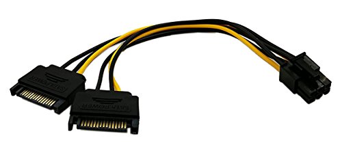 zdyCGTime 6 6 Pin PCI zu 15pol SATA Power Splitter Express Video Karte Power Kabel Adapter von zdyCGTime