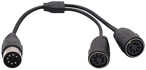 zdyCGTime 7 Polig Din Splitter Kabel,7 Polig Männlich auf 2 DIN Weiblich Adapter Y Kabel,Kompatibel mit Bang Olufsen Naim Quad Stereosysteme.(30 cm/1Fuß-7Pin) von zdyCGTime