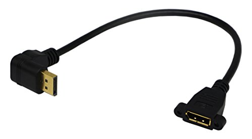 zdyCGTime DP zu DP Adapter,vergoldeter 90 ° Displayport-Stecker auf Displayport-Buchse Audio- und Video-Erweiterungsstecker,DP-zu-Panel-Installer DP-Adapterkabel.(30 cm/Down M/F) von zdyCGTime