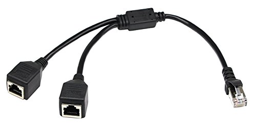 zdyCGTime Netzwerkkabel, 30 cm, RJ45-Buchse auf 2 RJ45-Buchsen, zum Umschalten von Netzwerken zwischen Zwei Computern oder zum Anschluss an einen Drucker etc. (Nicht als Netzwerktrenner) von zdyCGTime