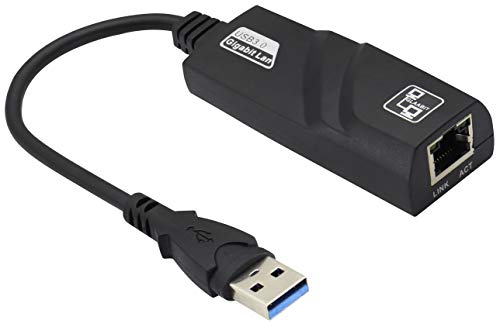 zdyCGTime USB 3.0 Männlich auf RJ45 Weiblich Gigabit Ethernet Verbindungsadapter,Unterstützung von 10/100 / 1000 Mbit/s, kompatibel mit Windows, Mac OS,Android und Anderen Systemen. von zdyCGTime