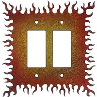 Dekorative Lightswitch Flammen - Doppelschalter Kostenlosen Versand in Usa von zedszombieranch