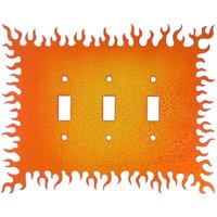 Dekorative Lightswitch Flammen - Dreifach-Schalter Kostenlosen Versand in Usa von zedszombieranch