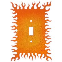 Dekorativer Lichtschalter Flammen - Einzelschalter Kostenloser Versand in Us von zedszombieranch