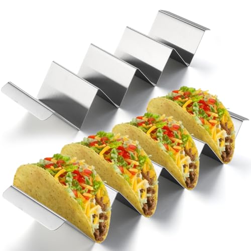 zeeooil Taco Halter 2er Set Edelstahl Tortillas Hotdog Ständer (2) von zeeooil