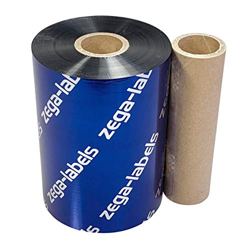 Thermotransfer Farbband schwarz 112 mm x 600 m - zega platinum (Wachs/Harz NearEdge) - für Toshiba TEC B-EX4T1, B-EX6T1, B-SX4, B-SX4T, B-SX5, B-SX5T, B-472, B-482, B-572 Near Edge Drucker von zega-labels