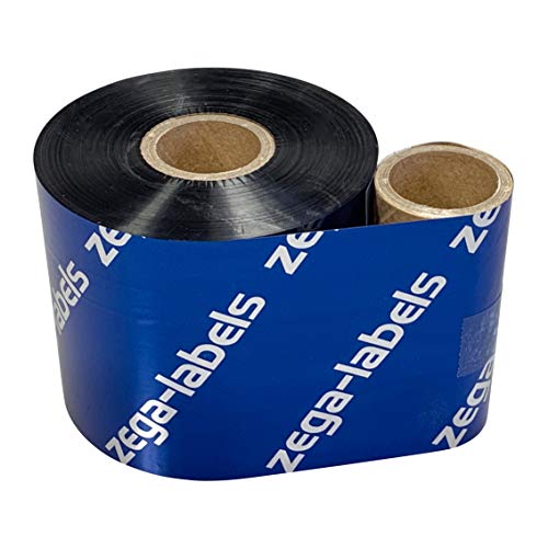 Thermotransfer Farbband schwarz 68 mm x 600 m - zega platinum (Wachs/Harz NearEdge) - für Toshiba TEC B-EX4T1, B-EX6T1, B-SX4, B-SX4T, B-SX5, B-SX5T, B-472, B-482, B-572 Near Edge Drucker von zega-labels