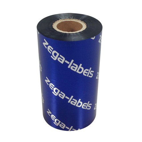 zega-labels Thermotransfer Farbband 110 mm x 300 m - zega gold (Harz Kratzfest) - Farbseite INNEN - 1 Zoll Kern Ø 25 mm - für PE-Folie, PP-Folie, PET Polyesterfolie - Ribbon von zega-labels