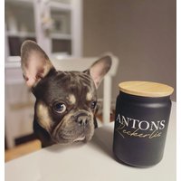 Personalisierte Leckerlidose Schwarz von zehnnullzwo