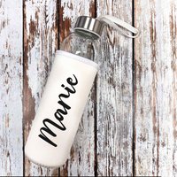 Personalisierte Trinkflasche Weiß von zehnnullzwo