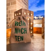 Weihnachtsbeutel Jute von zehnnullzwo