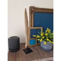 stehende Skulptur Aus Echtem Treibholz - Auf Schwarzem Metallsockel 63 cm Hoch Wie Ein Segel Im Wind von zeitliebe