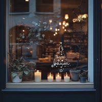 Fenster Bild Weihnachten, Dekoration Spiegel, Aufkleber Fenster, Gemütlich, Deko Minimalistisch Fenster Bild Weihnachten, Dekoration Spiegel, Aufkleber Fenster, Gemütlich, Deko Minimalistisch von zeitloseSchaetze