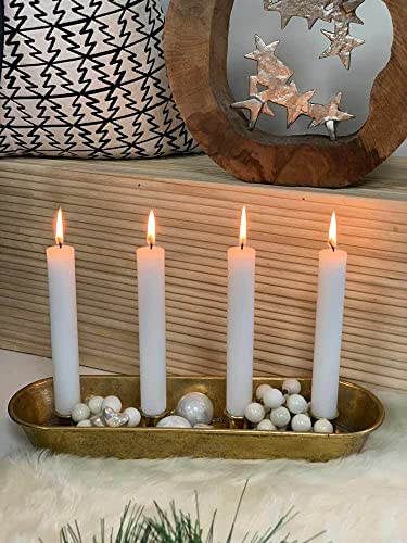 Adventskranz Metall Gold Länglich zum Dekorieren 4 Kerzenhalter 37 cm Adventskranz Metall Gold Länglich zum Dekorieren 4 Kerzenhalter 37 cm von zeitzone