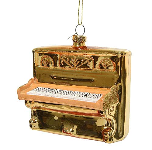 Christbaumschmuck Klavier Gold Piano Echt Glas Christbaumanhänger Weihnachten von zeitzone