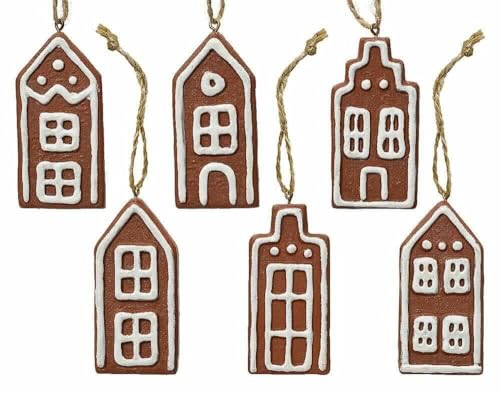 Christbaumschmuck Lebkuchen mit Zuckerguss 6-teilig Baumbehang Weihnachten von zeitzone