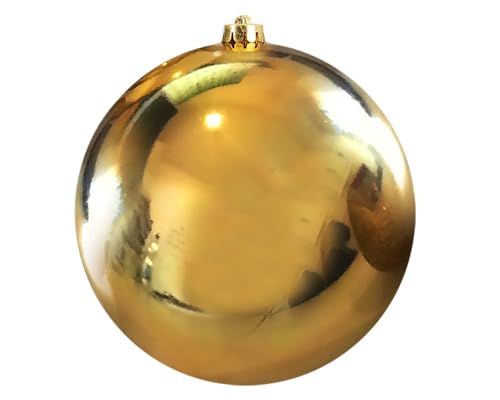 Große Christbaumkugel Gold Gänzend XXL Weihnachtskugel Bruchfest Wetterfest 25cm von zeitzone