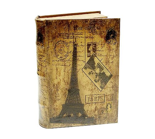 Hohles Buch Geheimfach PARIS EIFFELTURM Nostalgie Buchsafe 33cm von zeitzone