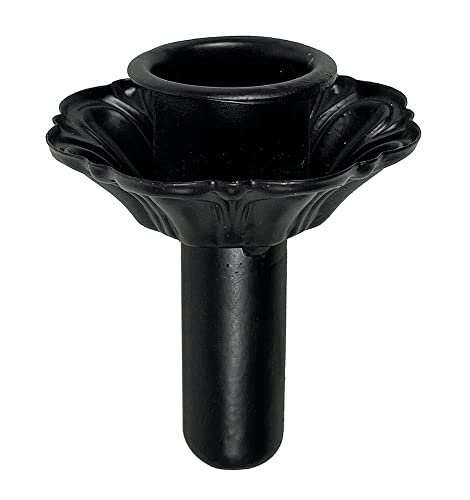 Kerzenhalter für Flaschen Schwarz Kerzenhalteraufsatz Flaschenaufsatz Antik-Stil von zeitzone