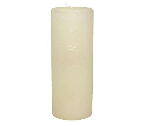 Rustic Stumpenkerze Premium Kerze Elfenbein Weiß 10x30cm - 160 Std Brenndauer Rustic Stumpenkerze Premium Kerze Elfenbein Weiß 10x30cm - 160 Std Brenndauer von zeitzone