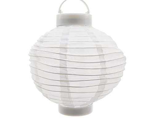 Solar Garten Lampion Weiß Laterne zum Aufhängen LED Warmweiß Ø 20 cm Solar Garten Lampion Weiß Laterne zum Aufhängen LED Warmweiß Ø 20 cm von zeitzone