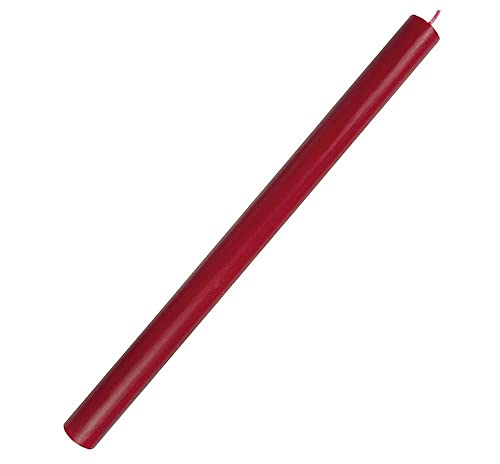 Stabkerze Antik Rot Durchgefärbt 29 cm Lang Tropffrei Premium von zeitzone