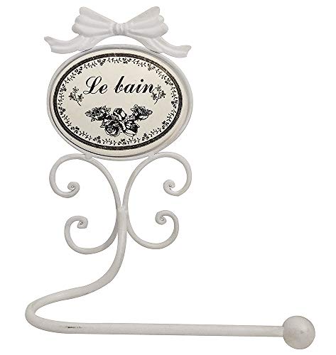 Toilettenpapierhalter LE BAIN Toilettes Nostalgie Shabby Chic Antik-Stil Weiß von zeitzone