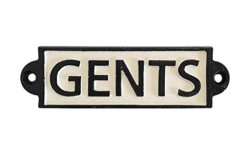 Türschild GENTS Herren-WC Toilettenschild Vintage Gusseisen Antik-Stil von zeitzone