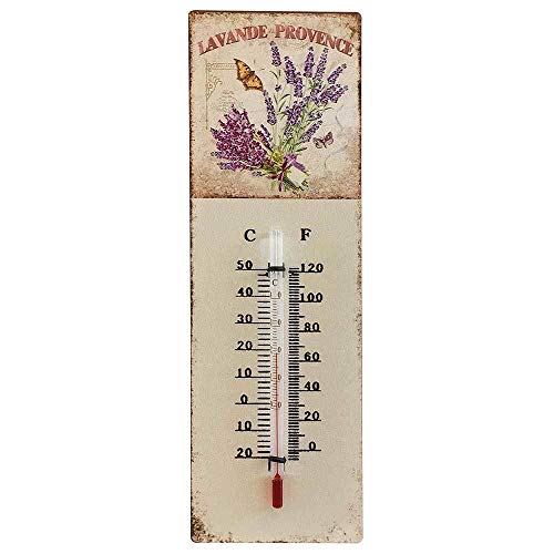 Wandthermometer Lavendel Provence Thermometer Vintage Nostalgie Blechschild von zeitzone