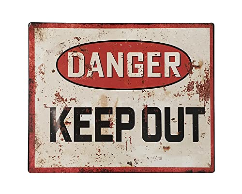 zeitzone Blechschild Danger Keep Out Dekoschild Vintage Betreten verboten Schild 20x25cm von zeitzone