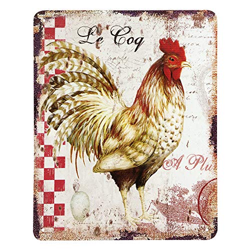 Blechschild Hahn Le Coq Dekoschild Frankreich Provence Nostalgie Vintage 25x20cm von zeitzone