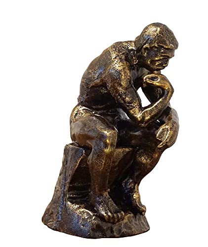 zeitzone Edle Skulptur - Der Denker - Figur nach Auguste Rodin Eisen Replik 26cm von zeitzone