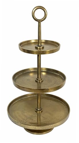 zeitzone Etagere Aluminium Gold 3 Stöckig Antik-Stil Servierständer 47cm zeitzone Etagere Aluminium Gold 3 Stöckig Antik-Stil Servierständer 47cm von zeitzone