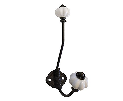 zeitzone Garderobenhaken Nostalgie Doppelhaken Wandgarderobe Eisen Braun Porzellan Knauf zeitzone Garderobenhaken Nostalgie Doppelhaken Wandgarderobe Eisen Braun Porzellan Knauf von zeitzone