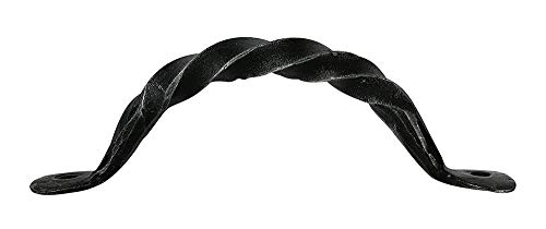 zeitzone Griff Schmiedeeisen Möbelgriff Schwarz Schubladengriff Rustikal Antik-Stil 16cm von zeitzone