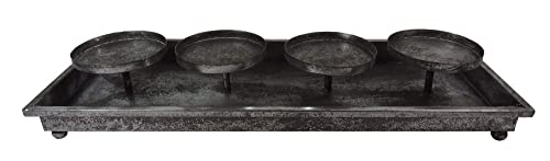 zeitzone Kerzentablett Silber Metall Rechteckig Adventstablett Adventskranz Antik-Stil zeitzone Kerzentablett Silber Metall Rechteckig Adventstablett Adventskranz Antik-Stil von zeitzone