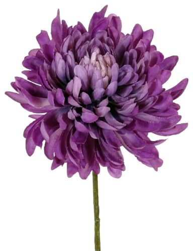 zeitzone Künstliche Chrysantheme Lila Kunstblume 58cm von zeitzone