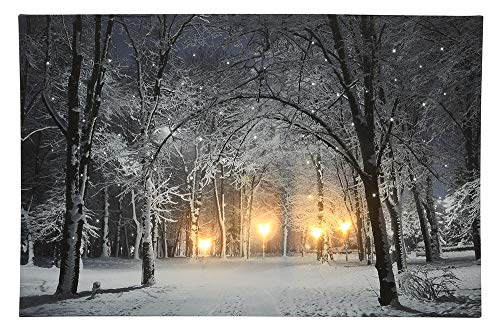 zeitzone LED Bild Schneelandschaft Park Weihnachten Winterlandschaft Beleuchtet 38x58cm zeitzone LED Bild Schneelandschaft Park Weihnachten Winterlandschaft Beleuchtet 38x58cm von zeitzone