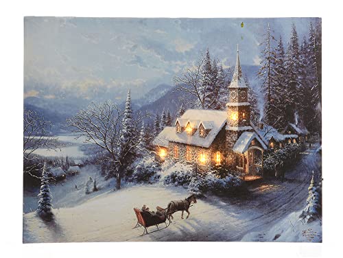 zeitzone LED Bild Winterlandschaft Kirche in den Bergen Weihnachten Wandbild 38x58cm zeitzone LED Bild Winterlandschaft Kirche in den Bergen Weihnachten Wandbild 38x58cm von zeitzone