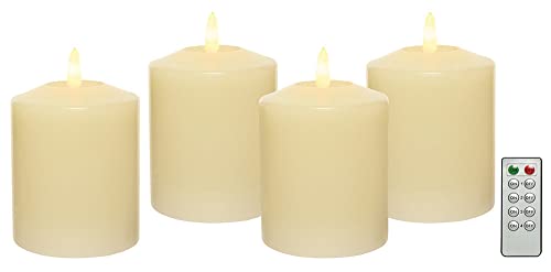 zeitzone LED Kerze Stumpenkerze Echtwachs Premium 4 Stück Flackernd Creme Fernbedienung zeitzone LED Kerze Stumpenkerze Echtwachs Premium 4 Stück Flackernd Creme Fernbedienung von zeitzone