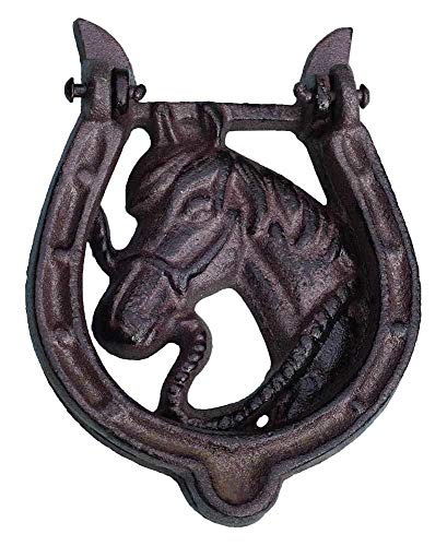 zeitzone Nostalgie Türklopfer Hufeisen Pferd Gusseisen Rustikal Antik-Stil Braun zeitzone Nostalgie Türklopfer Hufeisen Pferd Gusseisen Rustikal Antik-Stil Braun von zeitzone