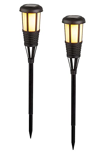zeitzone Solar Gartenfackel LED Gartenleuchte 2 Stück Schwarz Solarleuchte Flackernd 61cm zeitzone Solar Gartenfackel LED Gartenleuchte 2 Stück Schwarz Solarleuchte Flackernd 61cm von zeitzone