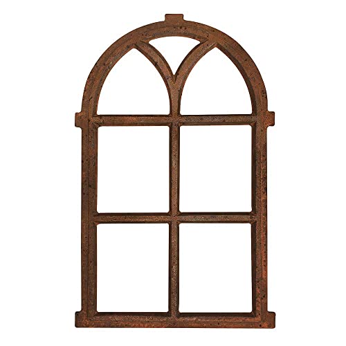 zeitzone Stallfenster Gusseisen Antik-Stil Rostig Rundbogen Eisenfenster 67cm von zeitzone