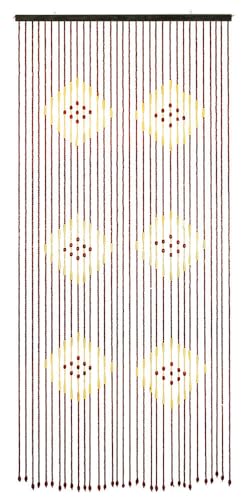 zeitzone Türvorhang Bambus Perlen Insektenschutz Fadenvorhang Deko Raumteiler 90x200 cm von zeitzone